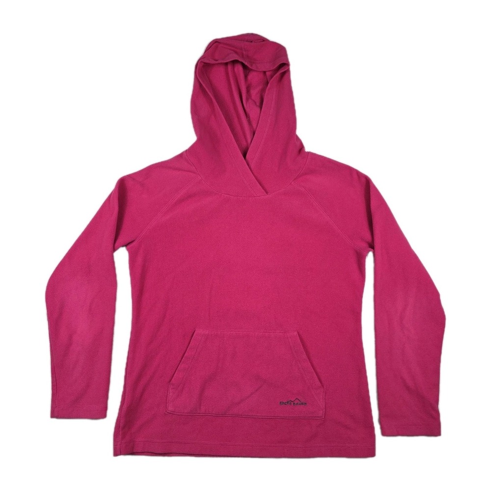 Eddie Bauer‎ Women's Size Medium Pink Fleece Pullover Hooded Sweatshirt